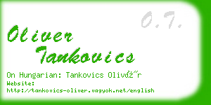 oliver tankovics business card